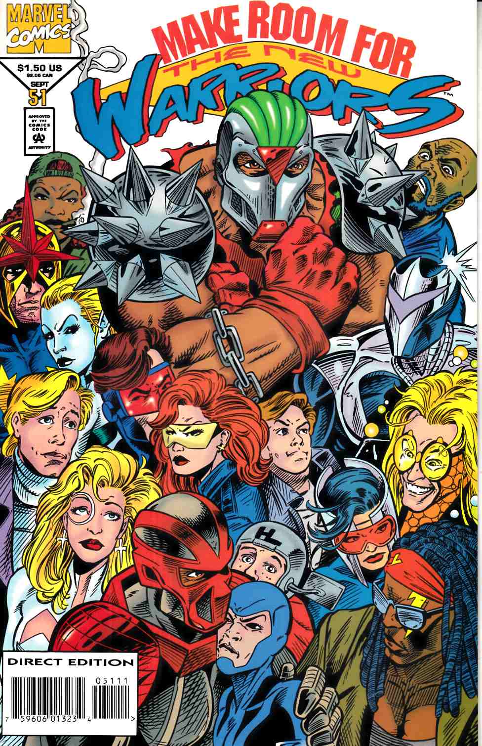 New Warriors #51 Very Fine (8.0) [Marvel Comic] LARGE