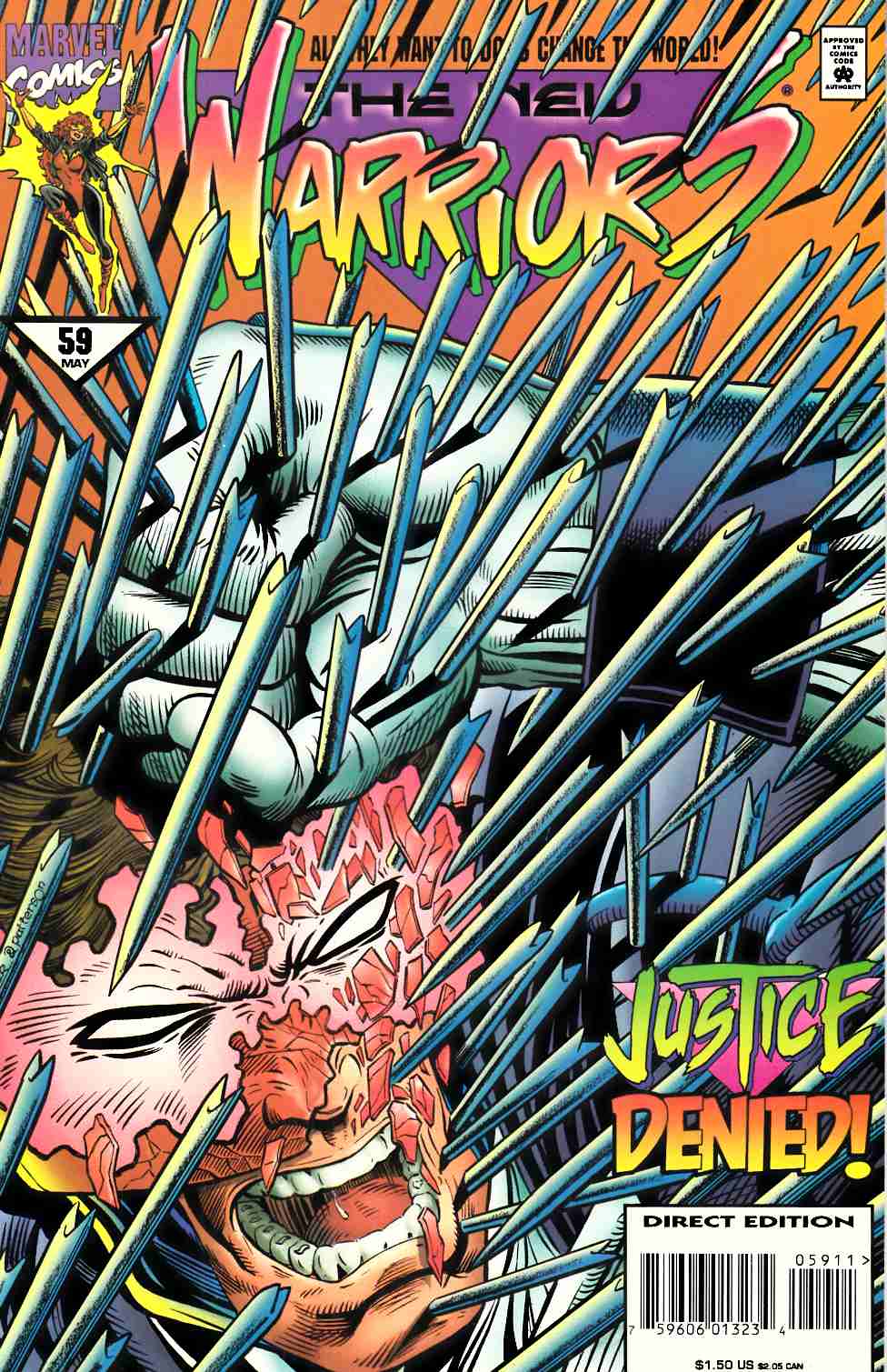 New Warriors #59 Very Fine (8.0) [Marvel Comic] THUMBNAIL
