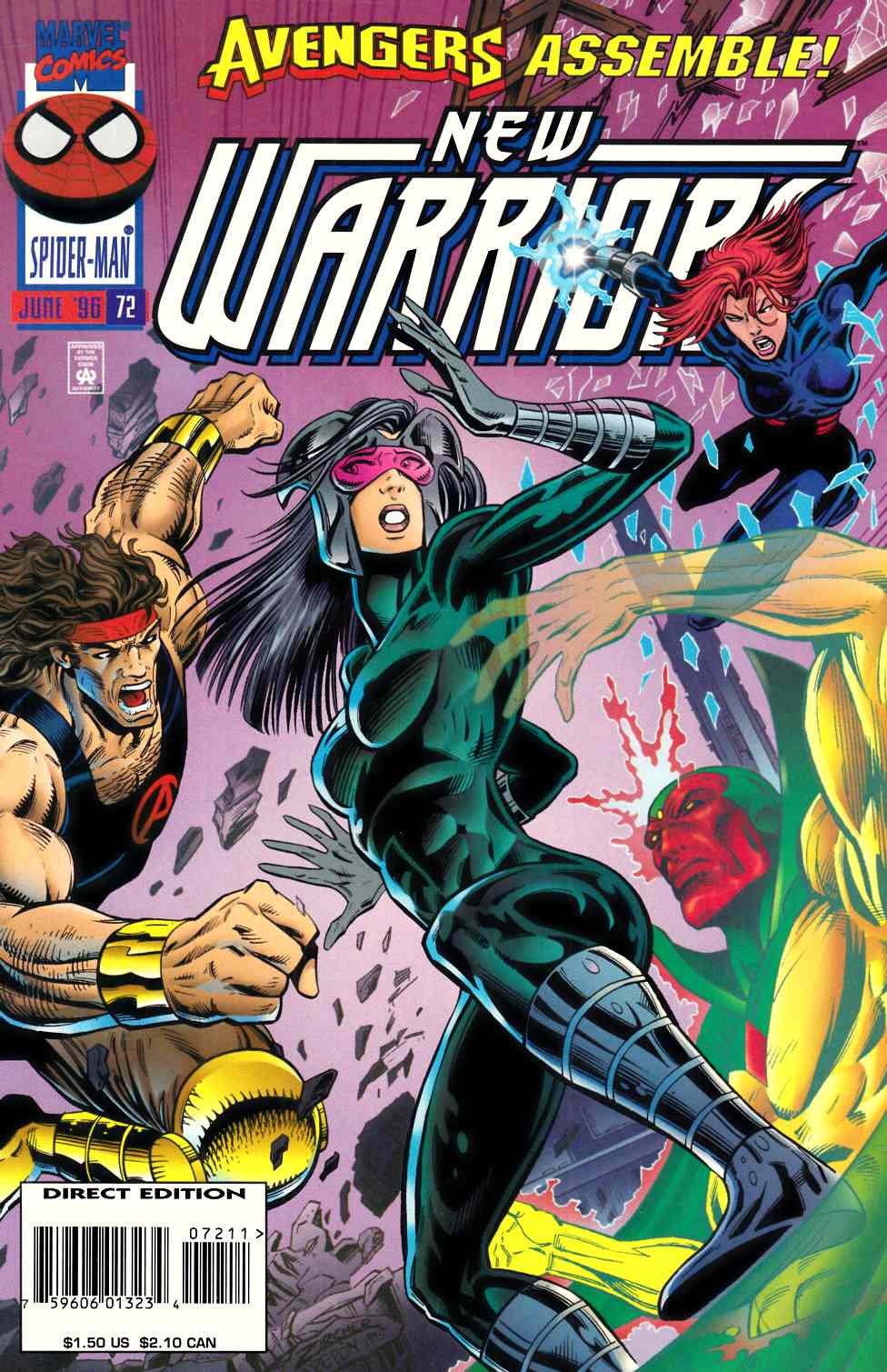 New Warriors #72 Near Mint (9.4) [Marvel Comic] LARGE