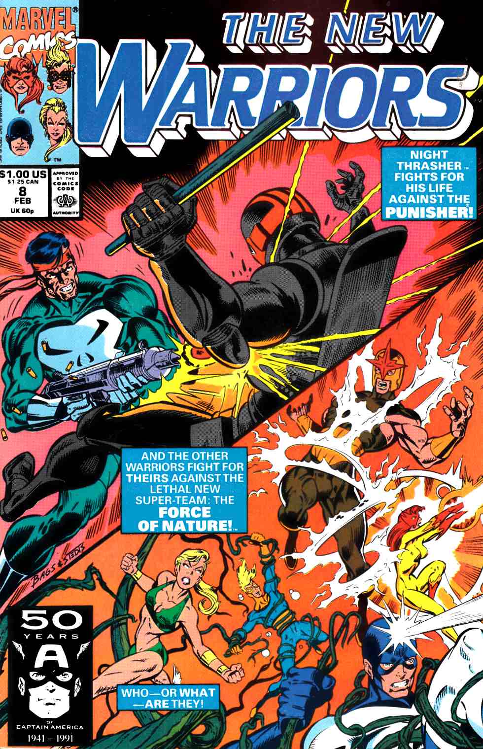 New Warriors #8 Very Fine (8.0) [Marvel Comic] LARGE