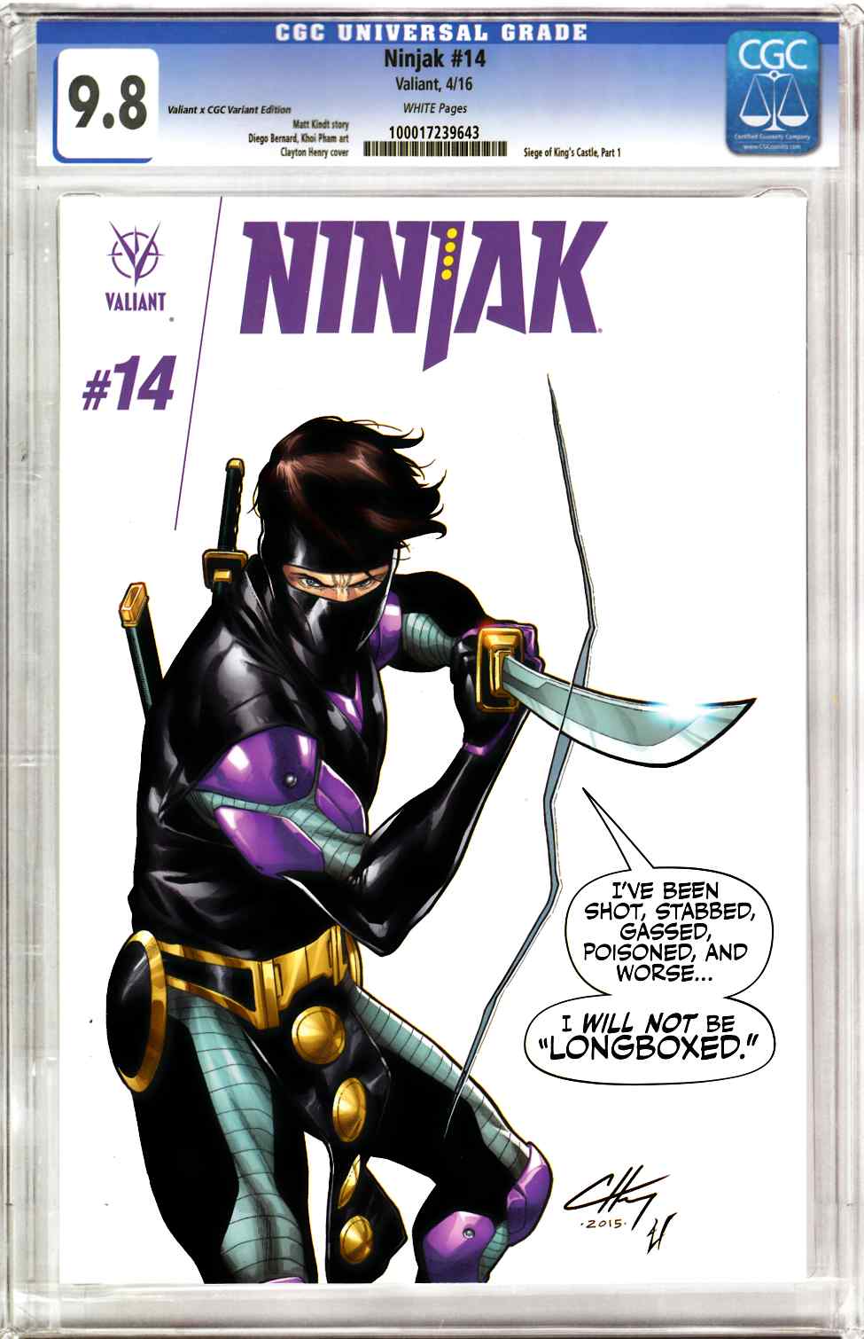 Ninjak #14 Cover D [Valiant Comic] THUMBNAIL