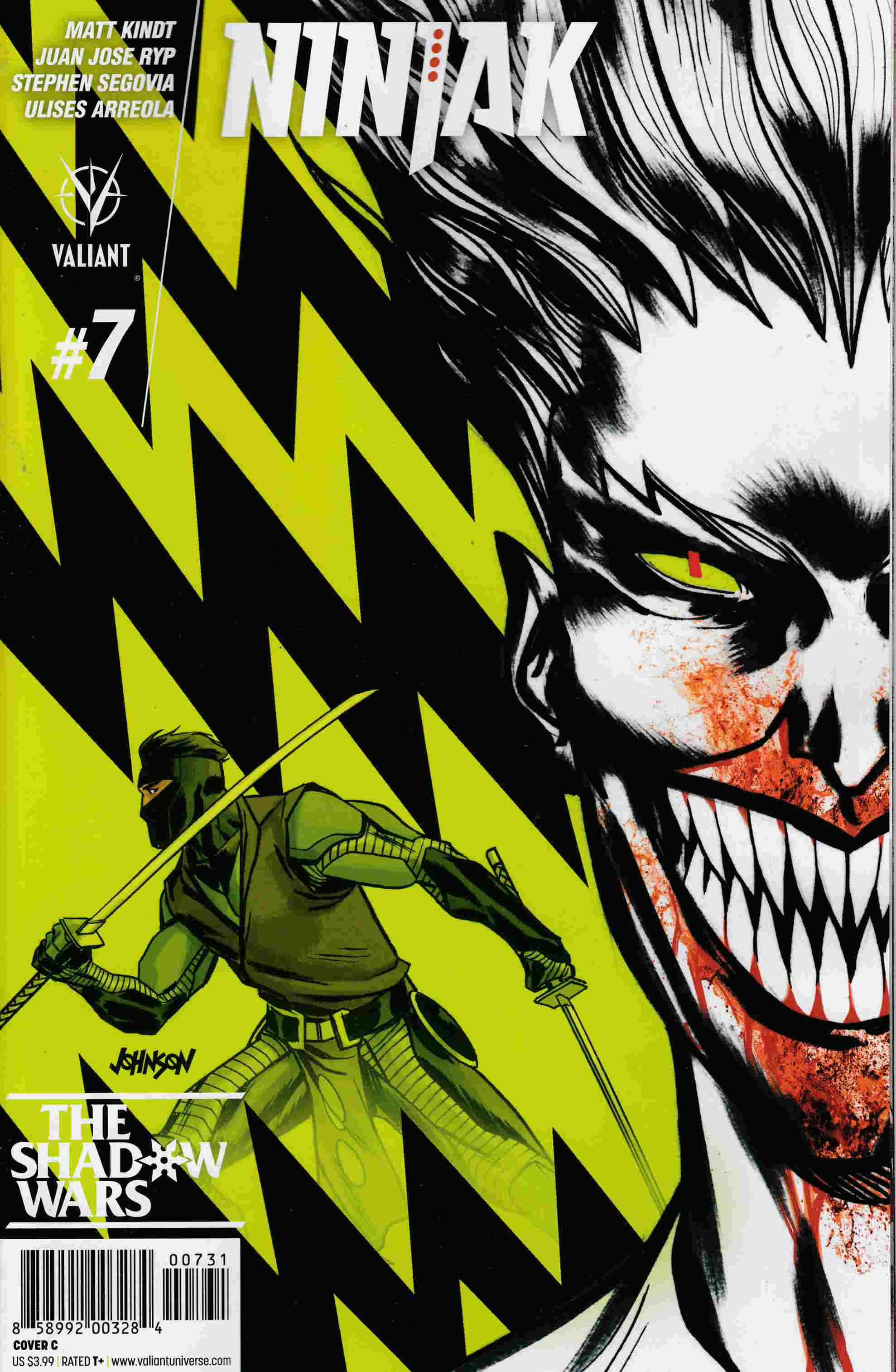 Ninjak #7 Cover C- Johnson [Valiant Comic] THUMBNAIL