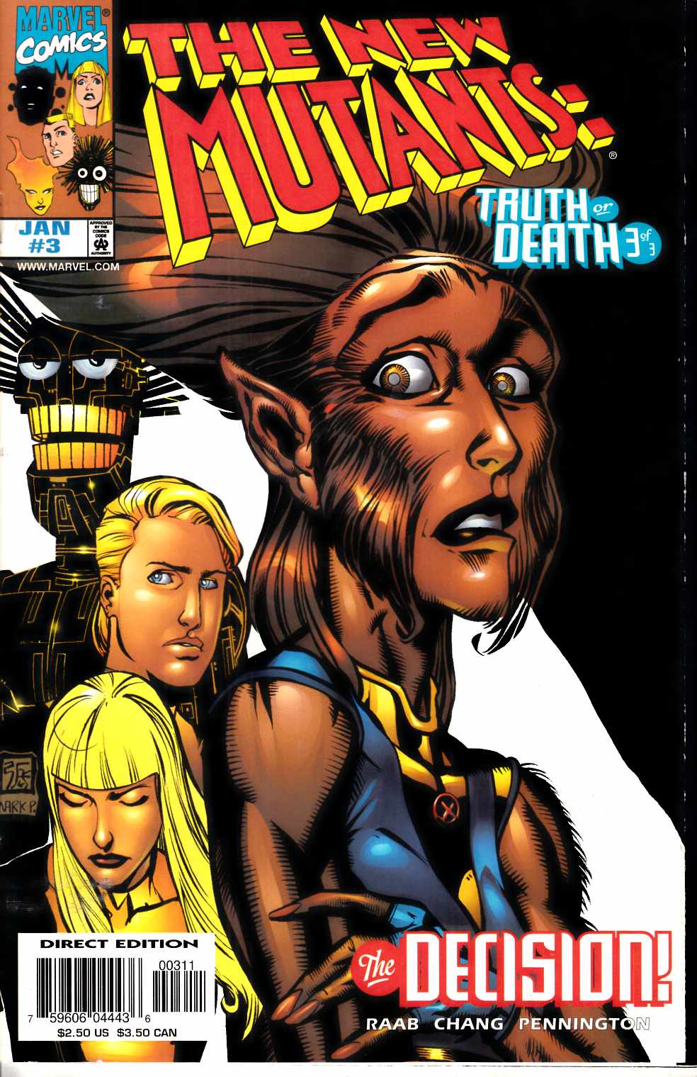 New Mutants Truth or Death #3 Near Mint (9.4) [Marvel Comic] THUMBNAIL