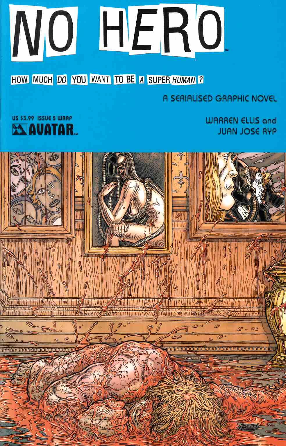No Hero #5 Wrap Cover Near Mint (9.4) [Avatar Comic] LARGE