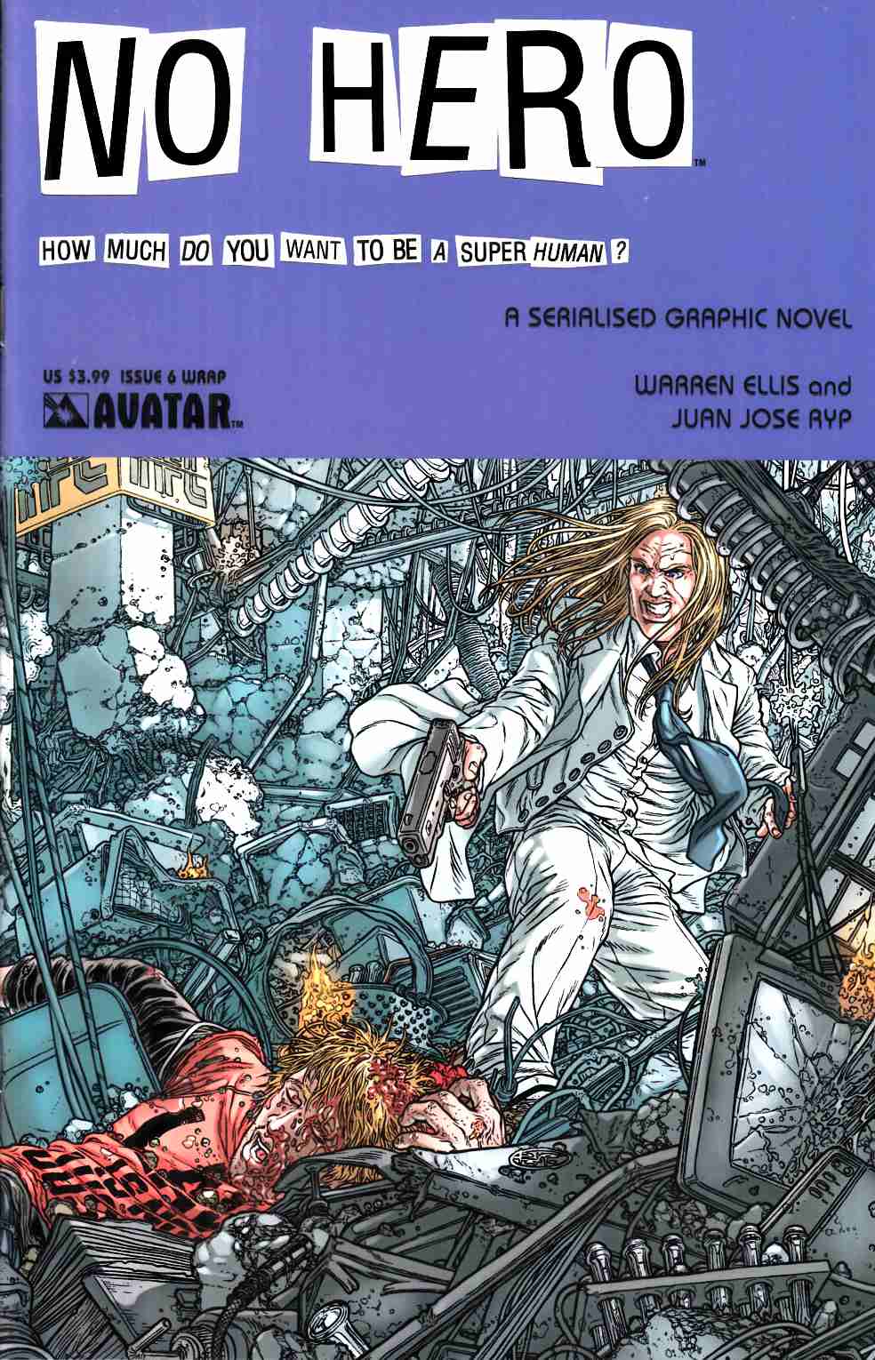 No Hero #6 Wrap Cover Near Mint (9.4) [Avatar Comic] THUMBNAIL