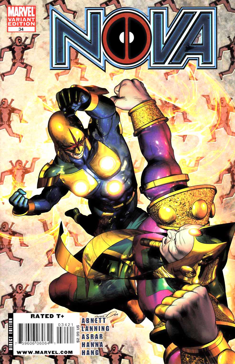Nova #34 Deadpool Variant Cover [Marvel Comic] LARGE