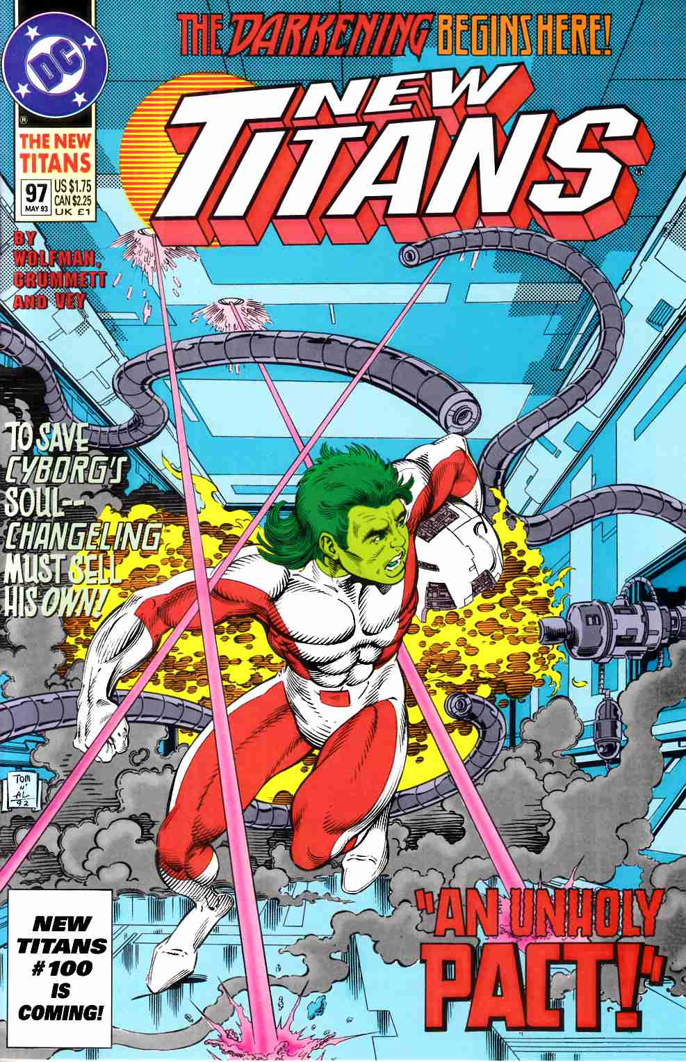 New Teen Titans #97 Near Mint (9.4) [DC Comic] LARGE
