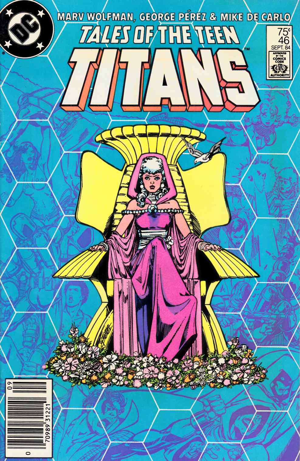 New Teen Titans #46 Newsstand Edition Very Fine (8.0) [DC Comic] THUMBNAIL