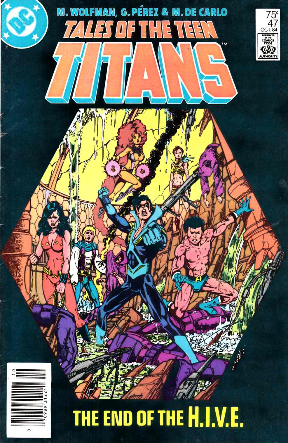 New Teen Titans #47 Newsstand Edition Fine (6.0) [DC Comic] THUMBNAIL