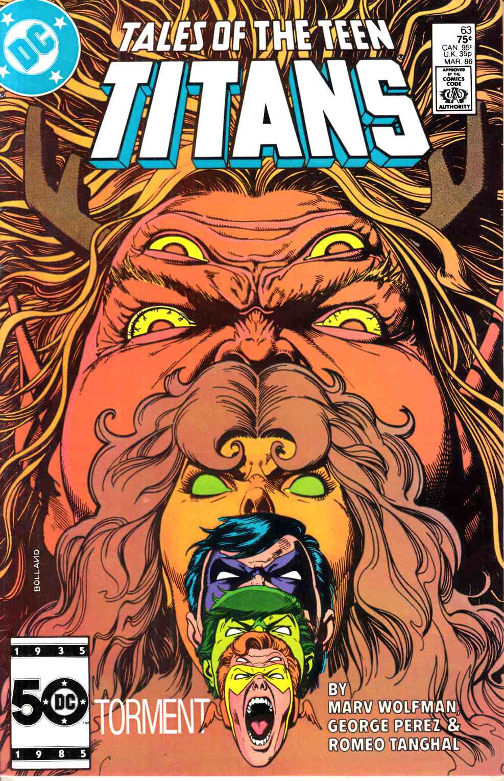 New Teen Titans #63 Very Fine (8.0) [DC Comic] THUMBNAIL
