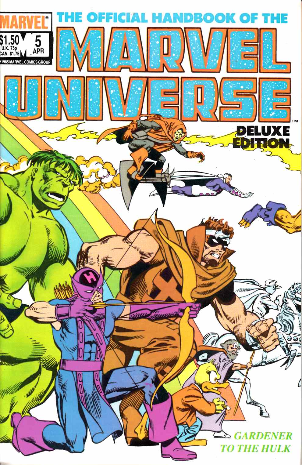 Official Handbook of the Marvel Universe #5 Deluxe Very Fine (8.0) [Marvel Comic] LARGE