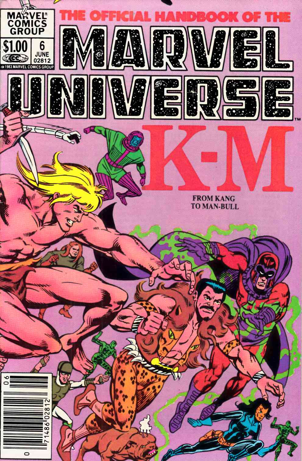 Official Handbook of the Marvel Universe #6 Newsstand Edition Fine (6.0) [Marvel Comic] LARGE