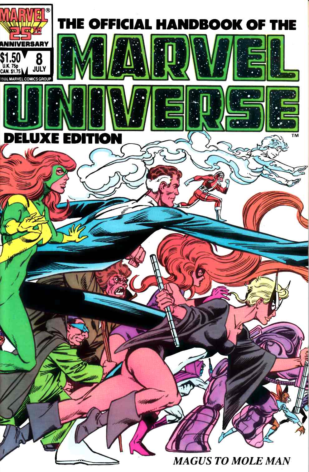 Official Handbook of the Marvel Universe #8 Deluxe Near Mint Minus (9.2) [Marvel Comic] LARGE