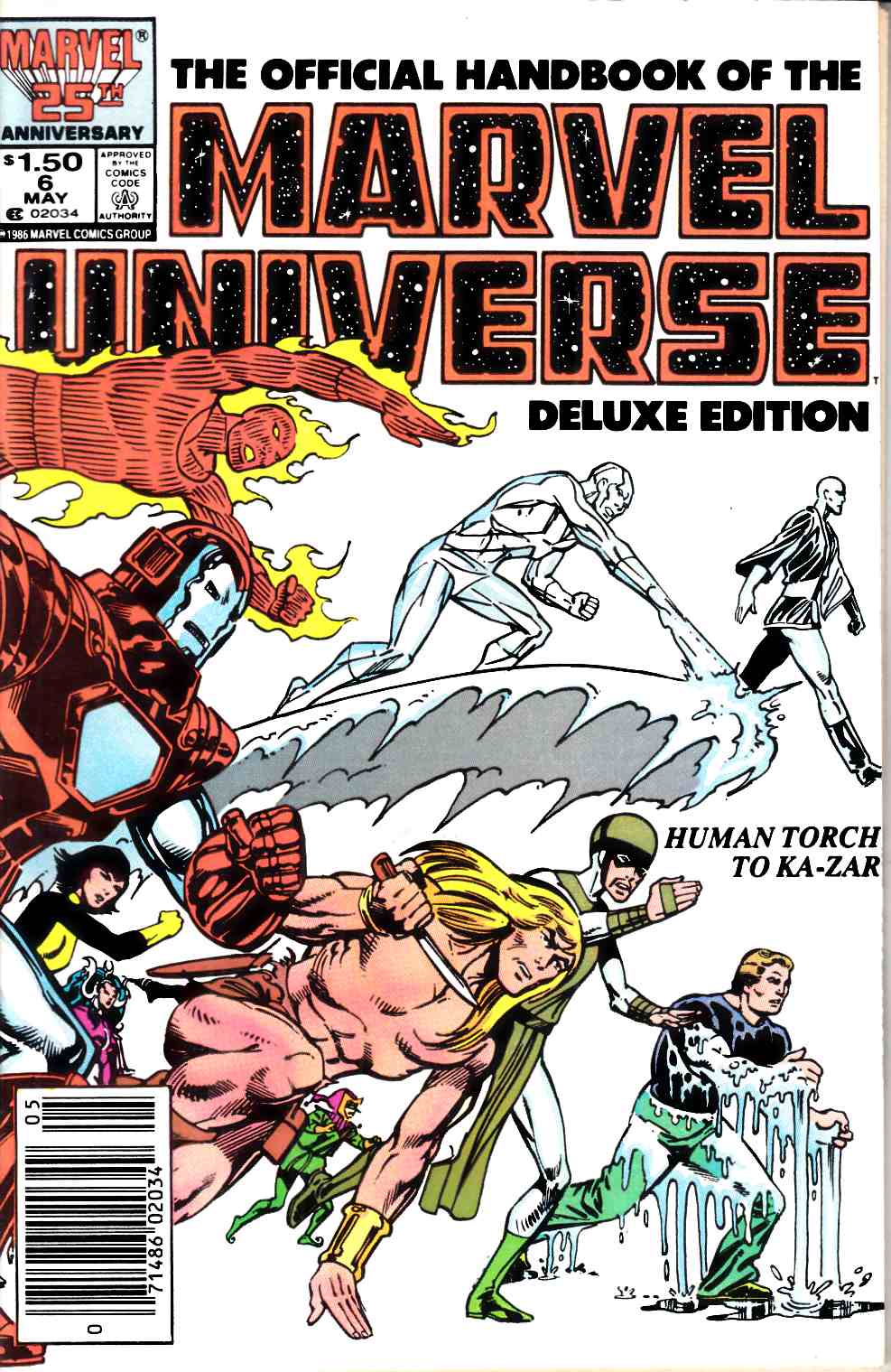 Official Handbook of the Marvel Universe #6 Deluxe Newsstand Very Fine (8.0) [Marvel Comic] LARGE
