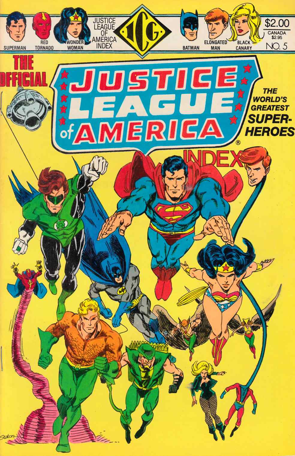 Official Justice League of America Index #5 Very Fine (8.0) [ICG Comic] THUMBNAIL