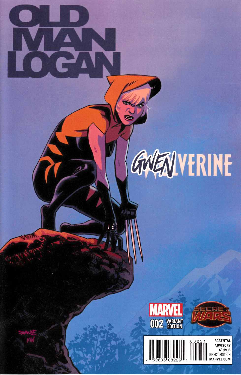 Old Man Logan #2 Samnee Gwenverine Variant Cover Near Mint (9.4) [Marvel Comic] LARGE
