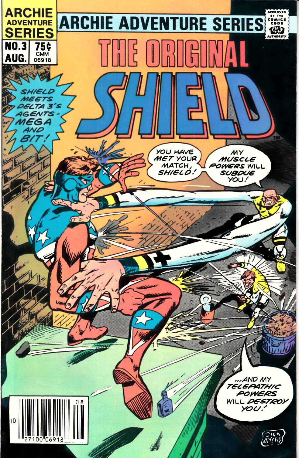 Original Shield #3 Newsstand Edition Very Fine Minus (7.5) [Archie Comic] THUMBNAIL