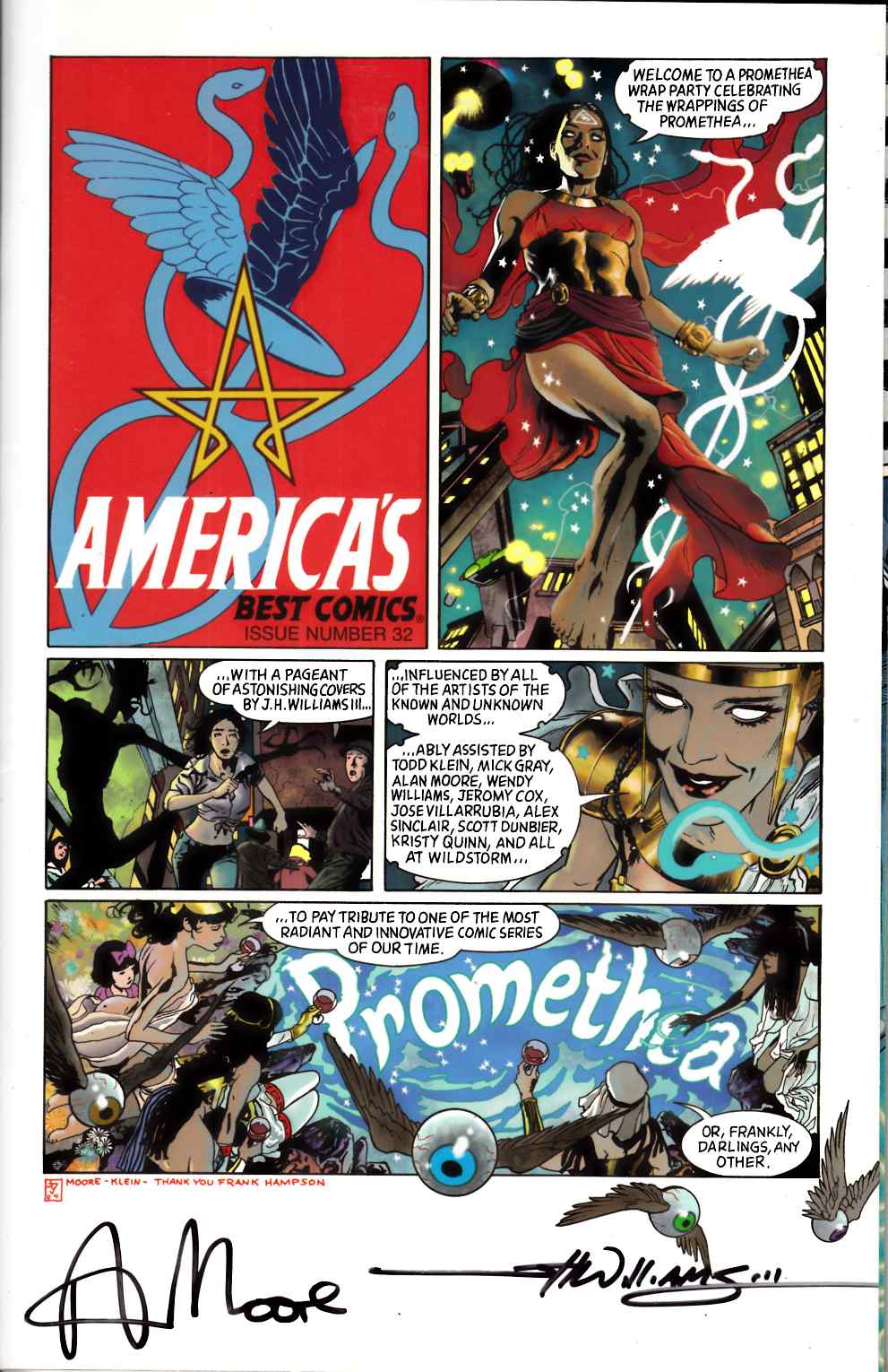 Promethea Covers Book #0 Signed by Moore and Williams Near Mint (9.4) [DC Comic] THUMBNAIL