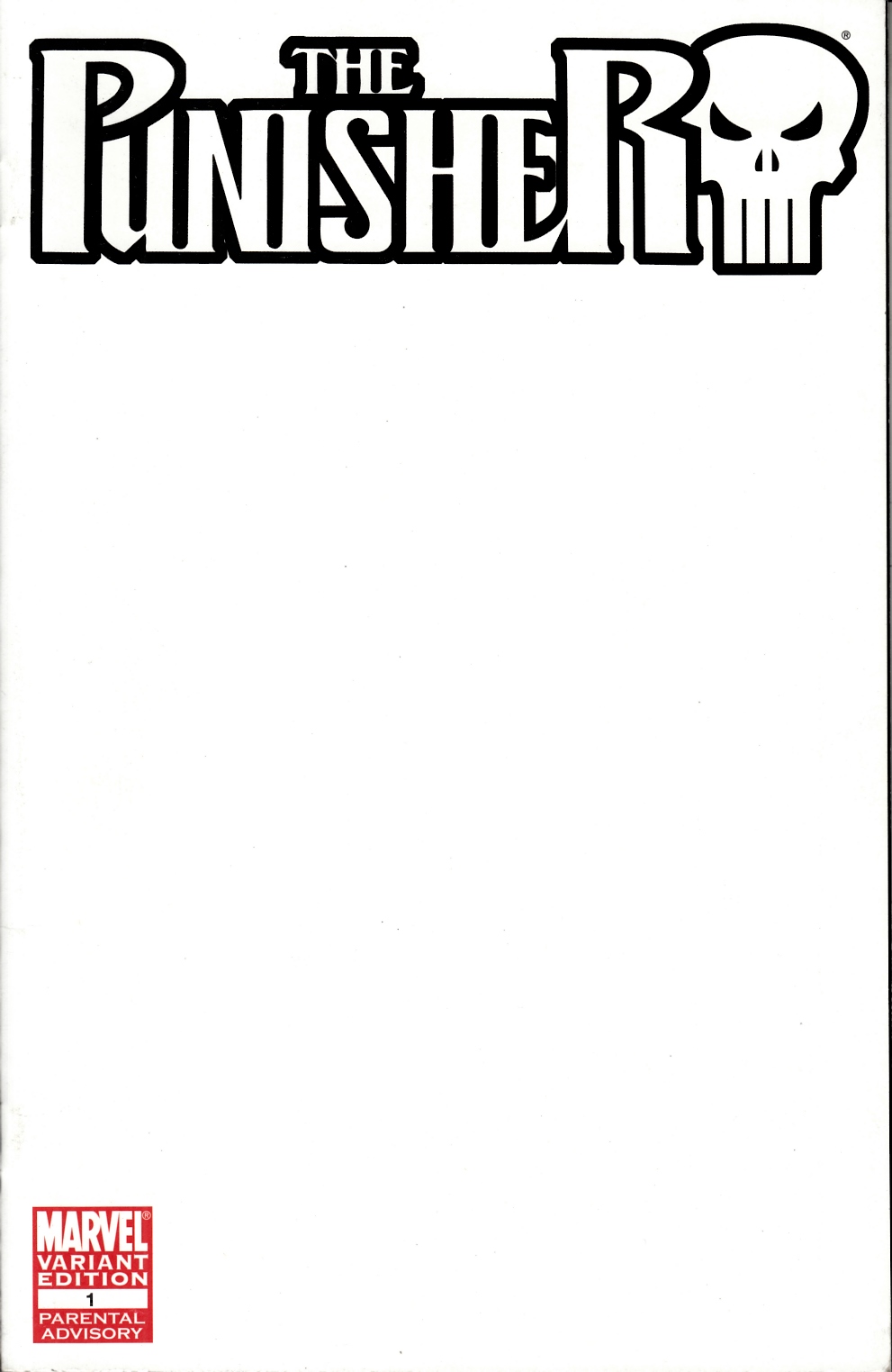 Punisher #1 Blank Variant Cover Very Fine (8.0) [Marvel Comic] THUMBNAIL