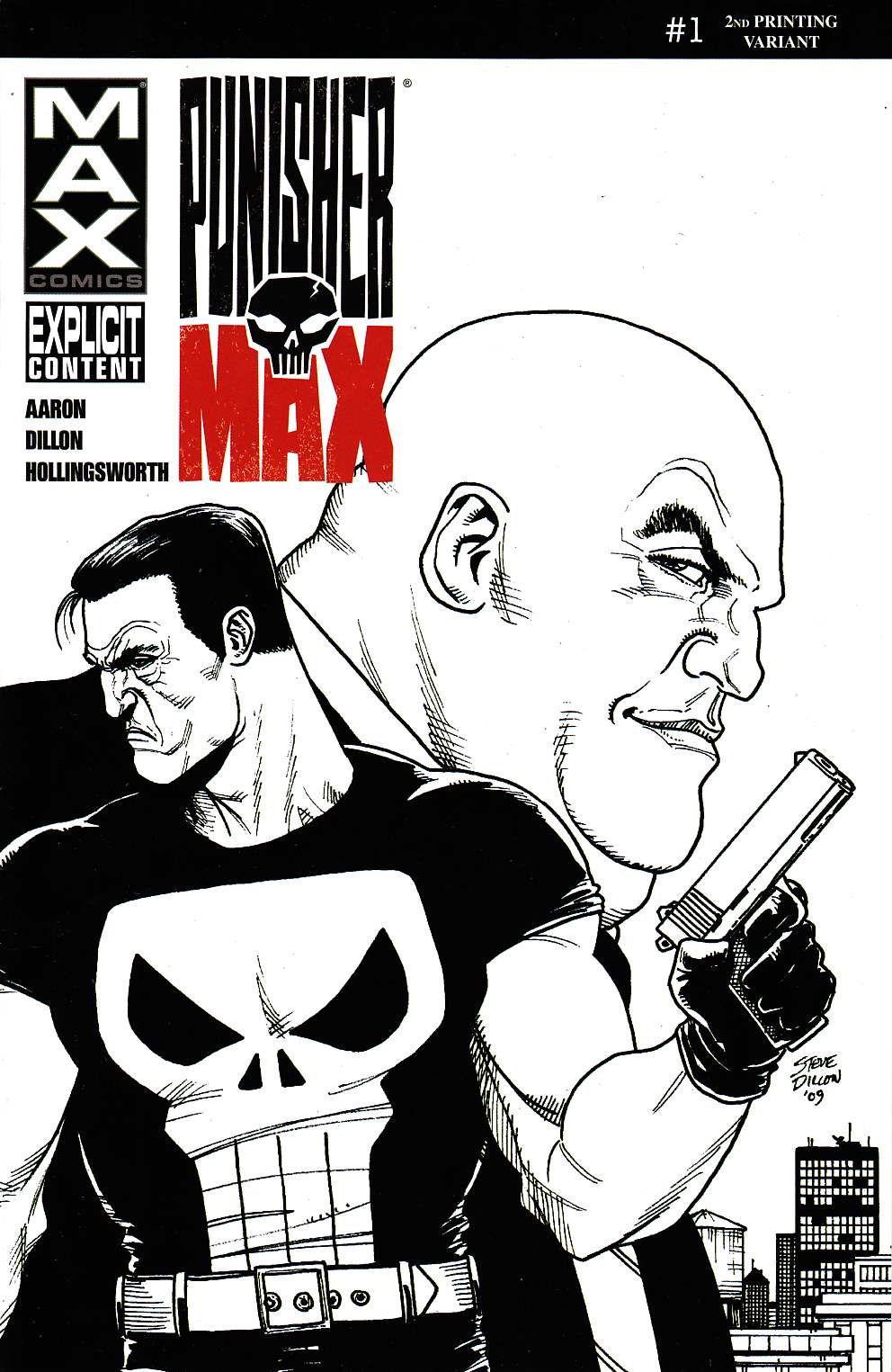 Punisher Max #1 Second Printing Very Fine (8.0) [Marvel Comic] LARGE