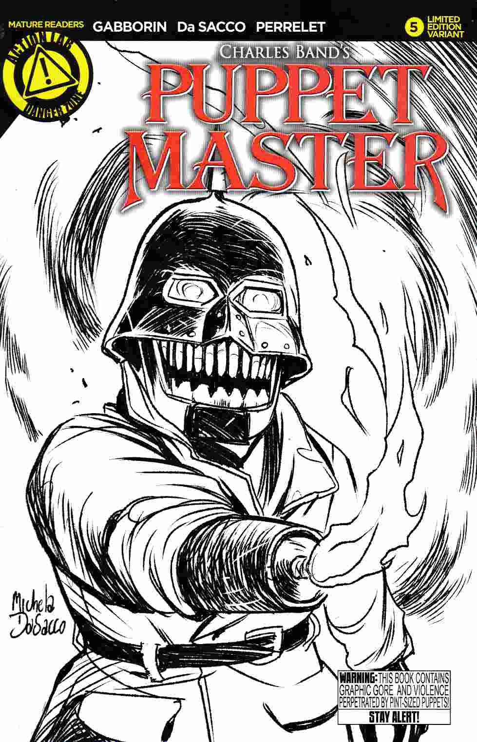 Puppet Master #5 Torch Sketch Variant Cover [Danger Zone Comic] THUMBNAIL