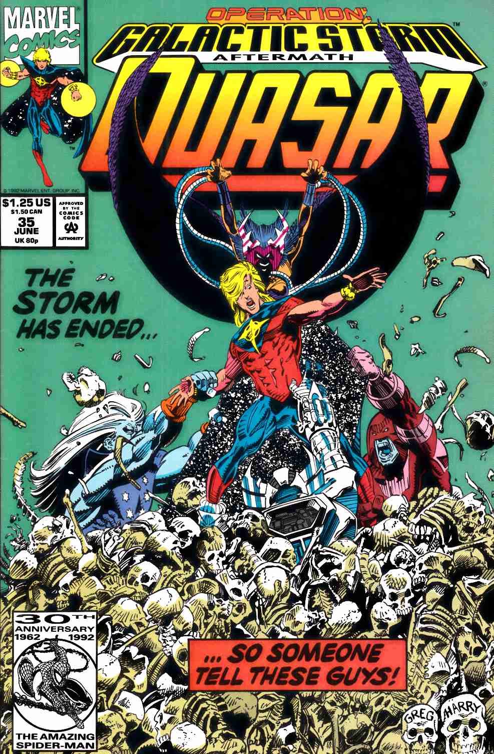 Quasar #35 Fine/Very Fine (7.0) [Marvel Comic] THUMBNAIL