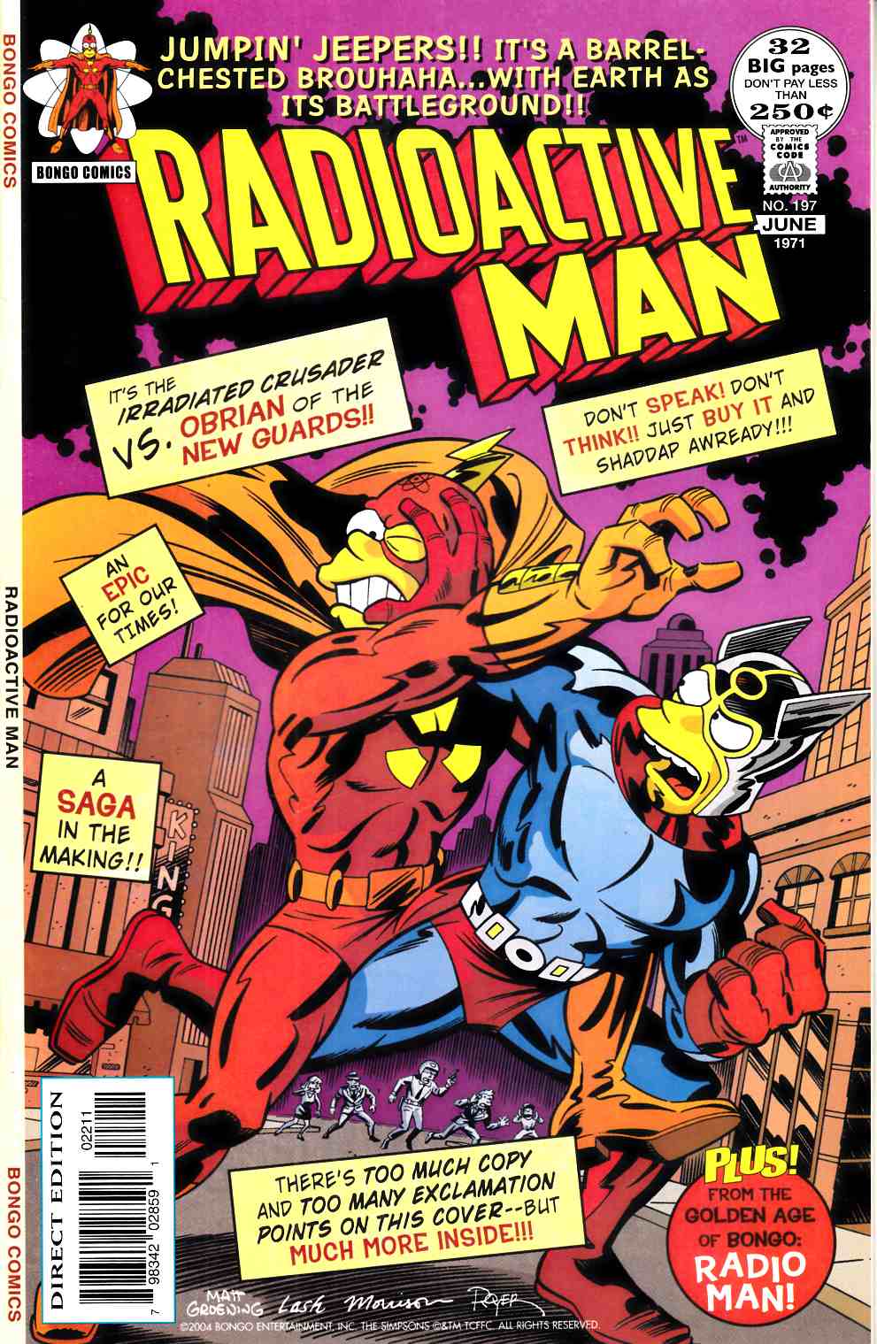 Radioactive Man #197 Near Mint (9.4) [Bongo Comic] LARGE