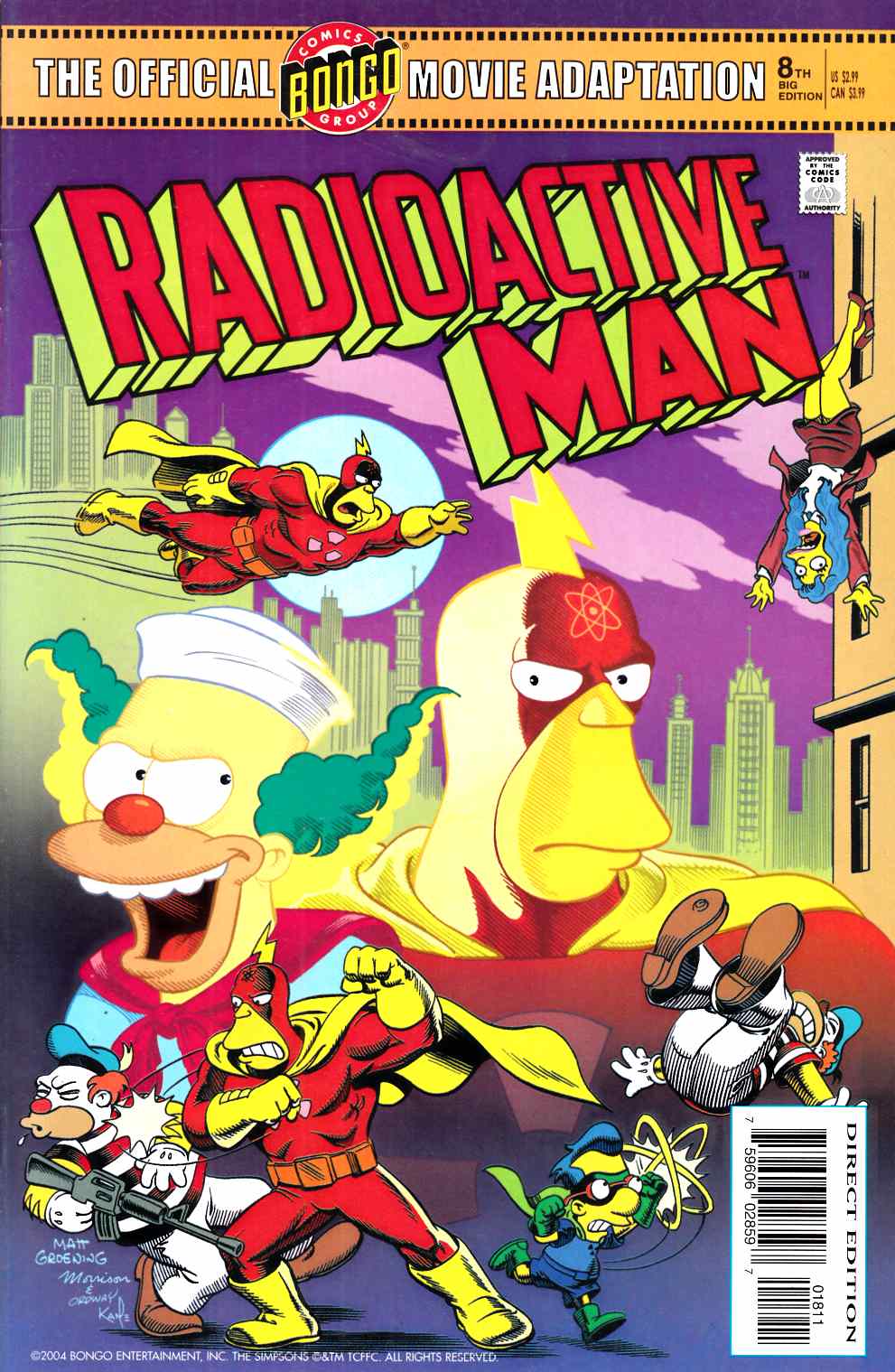 Radioactive Man Movie Adaption #1 Near Mint (9.4) [Bongo Comic] LARGE