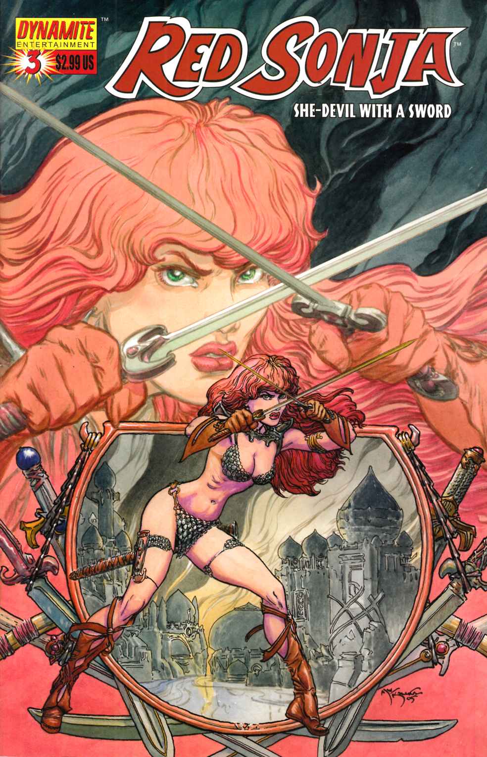 Red Sonja #3 Cover C Kaluta Very Fine (8.0) [Dynamite Comic] LARGE