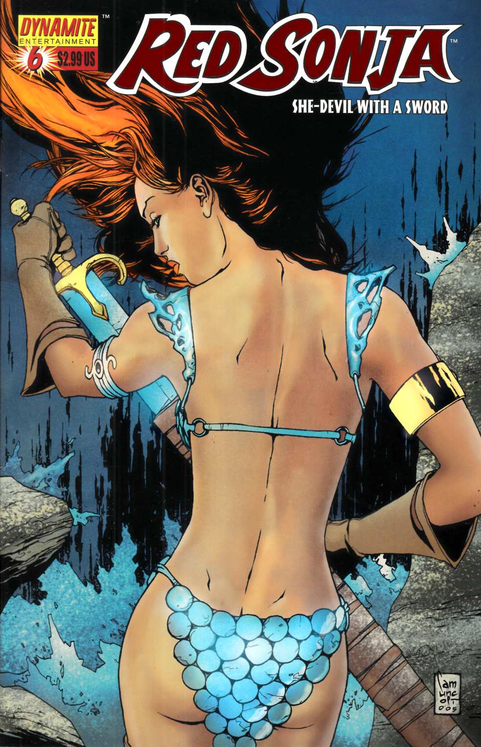 Red Sonja #6 Cover CF Camuncoli Red Foil Near Mint Minus (9.2) [Dynamite Comic] THUMBNAIL