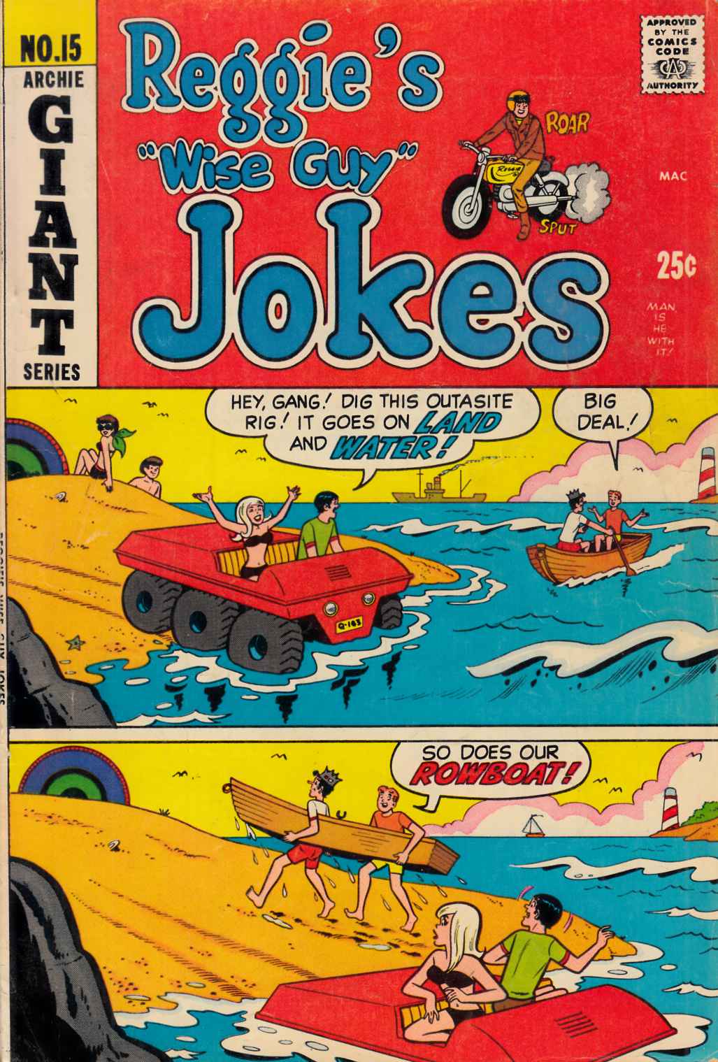 Reggie's Wise Guy Jokes #15 Very Good (3.0) [Archie Comic] LARGE