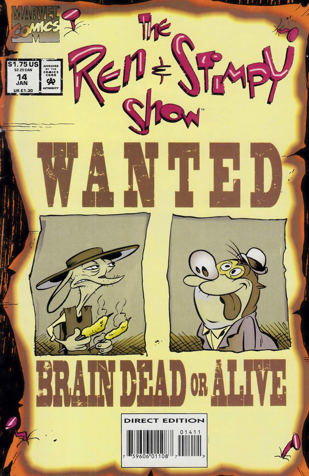 Ren and Stimpy Show #14 Fine (6.0) [Marvel Comic] THUMBNAIL