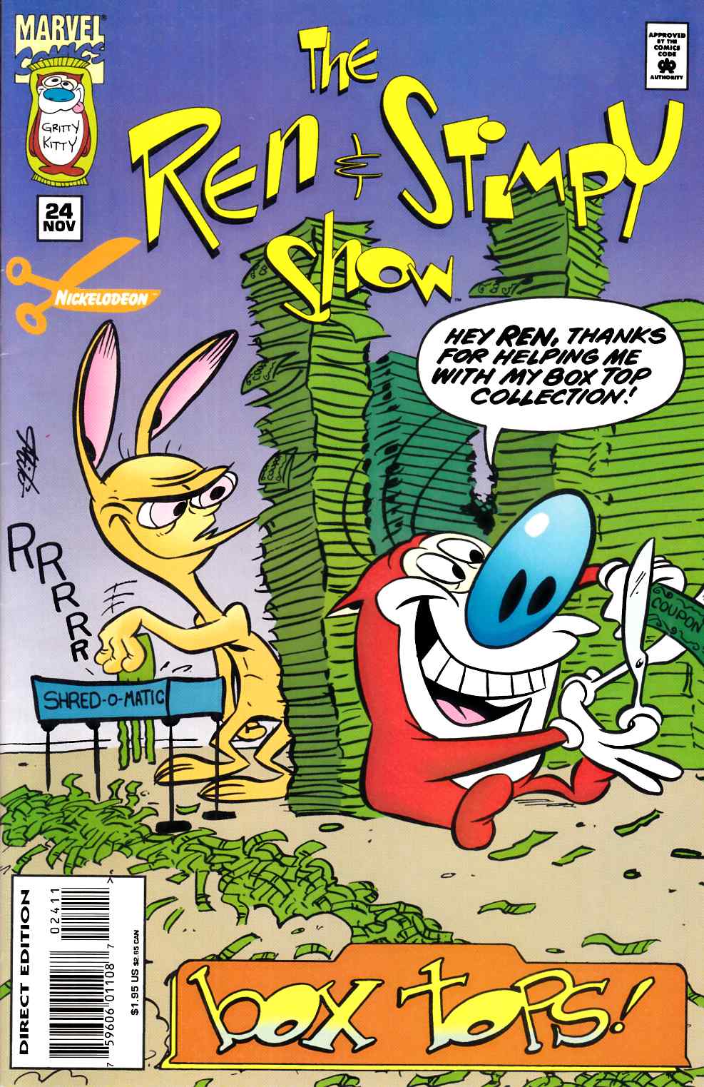 Ren and Stimpy Show #24 Very Fine (8.0) [Marvel Comic] THUMBNAIL