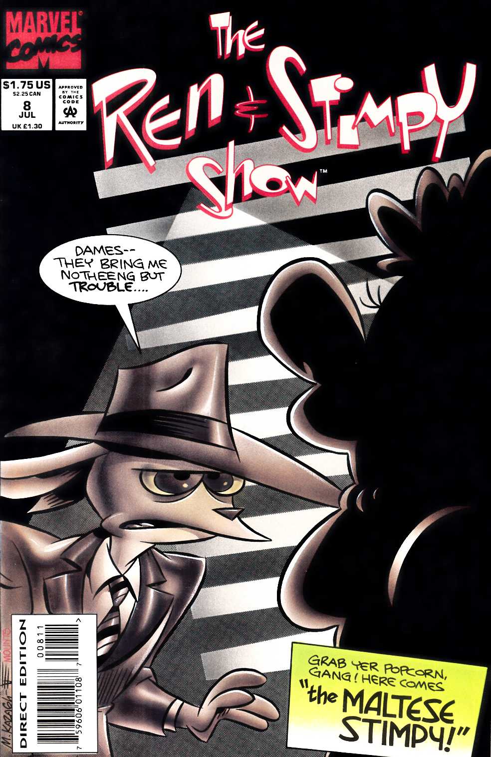 Ren and Stimpy Show #8 Very Fine (8.0) [Marvel Comic] THUMBNAIL