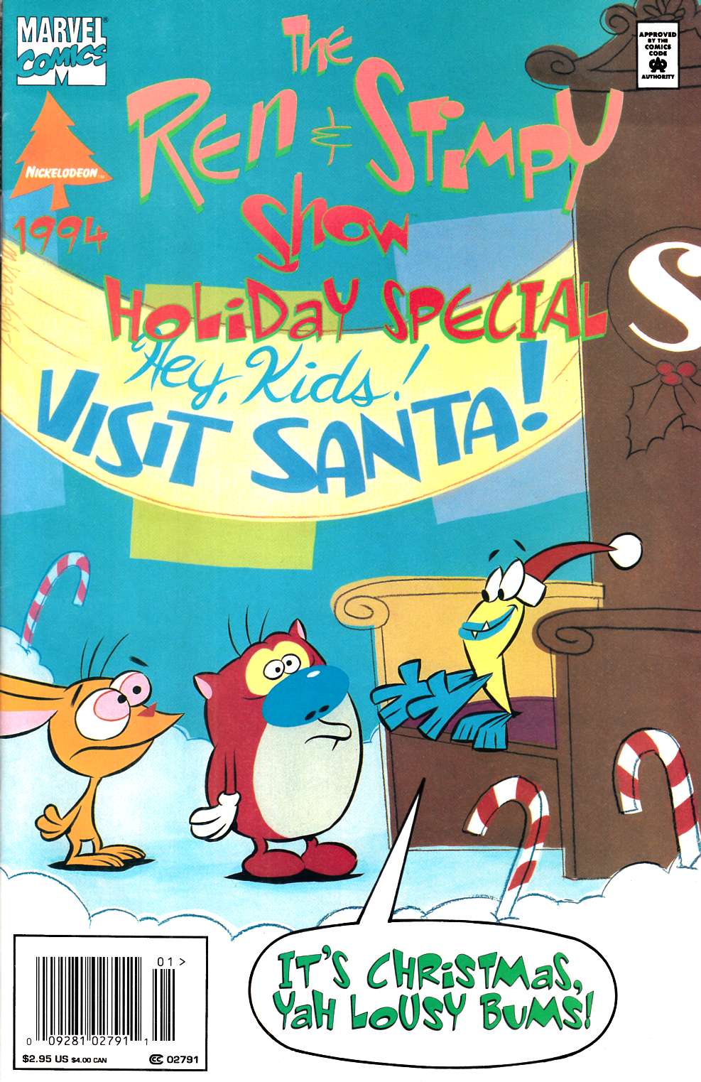 Ren and Stimpy Show Holiday Special  #1 Very Fine (8.0) [Marvel Comic] THUMBNAIL
