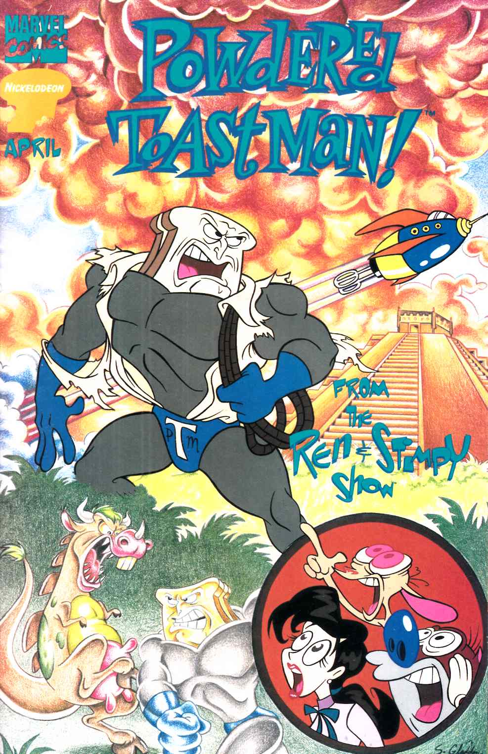 Ren and Stimpy Show Special Powdered Toast Man Cereal Serial #1 Very Fine (8.0) [Marvel Comic] THUMBNAIL