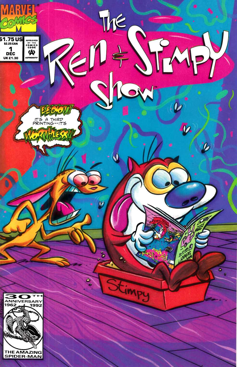 Ren & Stimpy Show #1 Third Printing Near Mint (9.4) [Marvel Comic] THUMBNAIL