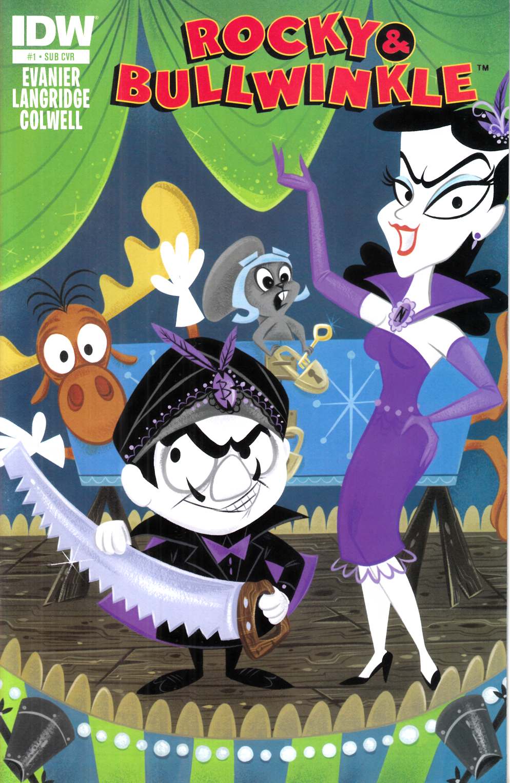 Rocky and Bullwinkle #1 Sub Cover Near Mint (9.4) [IDW Comic] THUMBNAIL