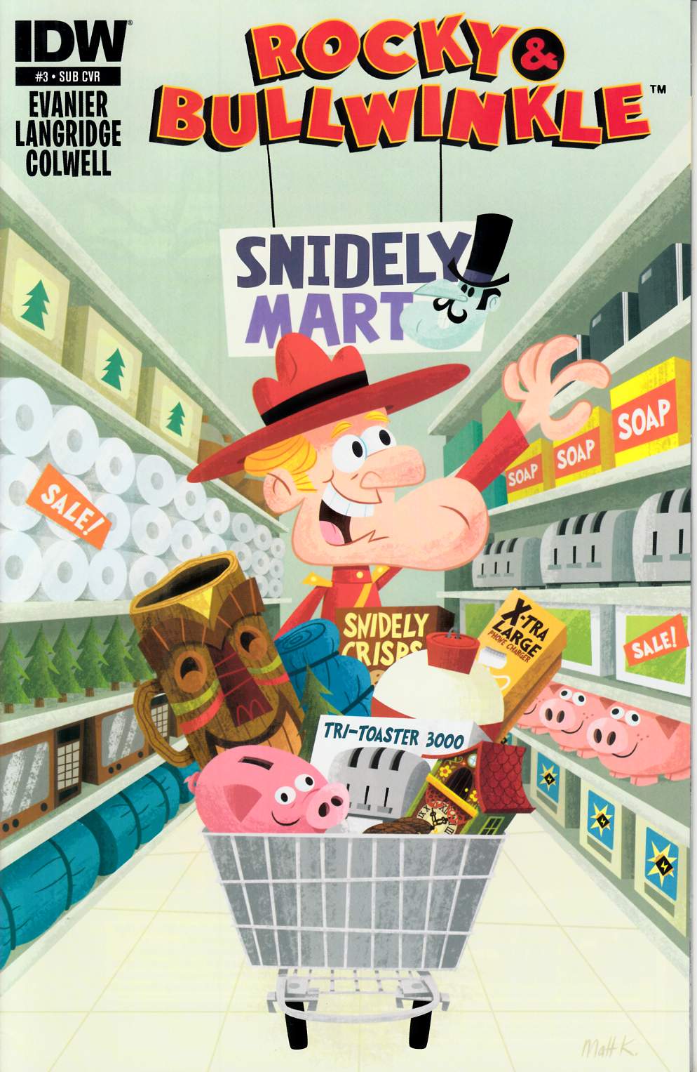 Rocky and Bullwinkle #3 Sub Cover Near Mint (9.4) [IDW Comic] THUMBNAIL