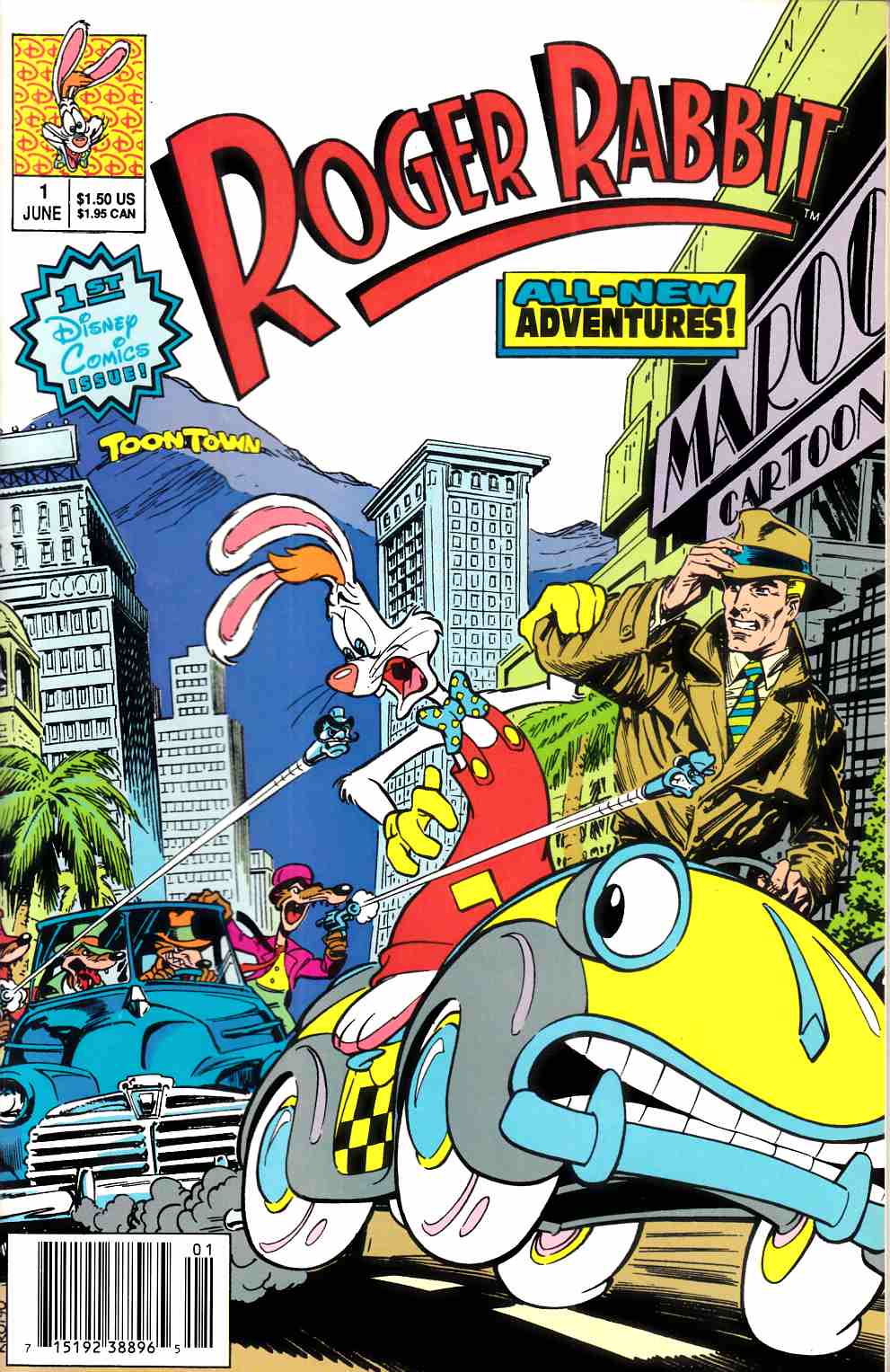 Roger Rabbit #1 Newsstand Edition Very Fine (8.0) [Walt Disney Comic] THUMBNAIL