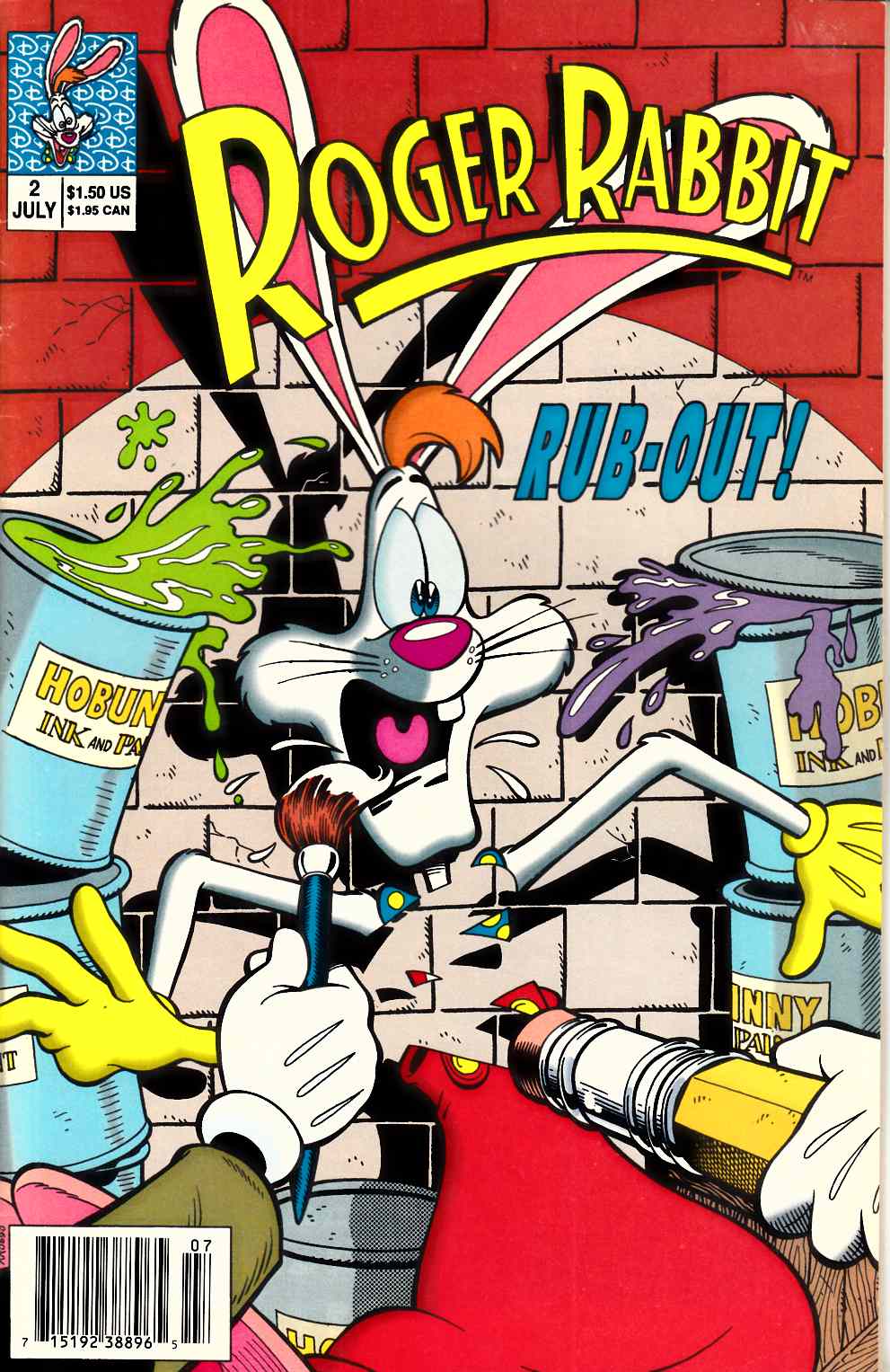 Roger Rabbit #2 Newsstand Edition Very Fine (8.0) [Walt Disney Comic] LARGE