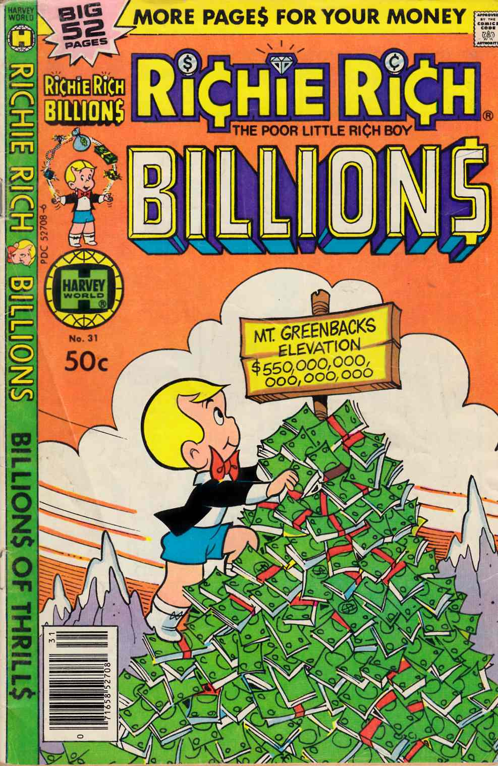 Richie Rich Billions #31 Good/Very Good (3.0) [Harvey Comic] THUMBNAIL