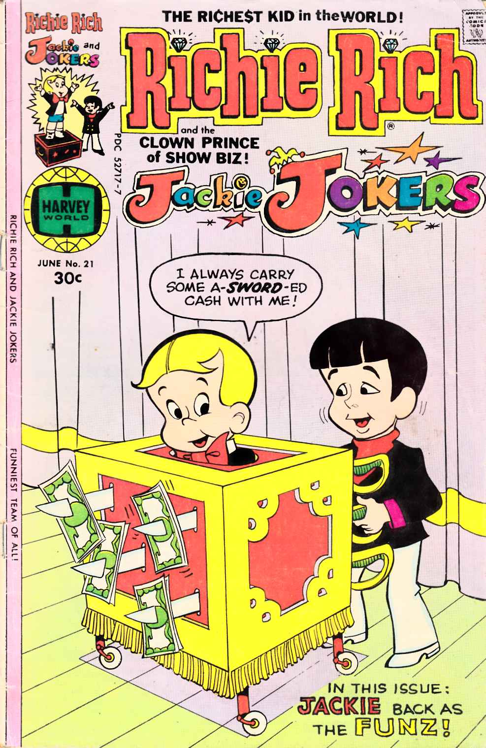 Richie Rich and Jackie Jokers #21 Good/Very Good (3.0) [Harvey Comic] THUMBNAIL