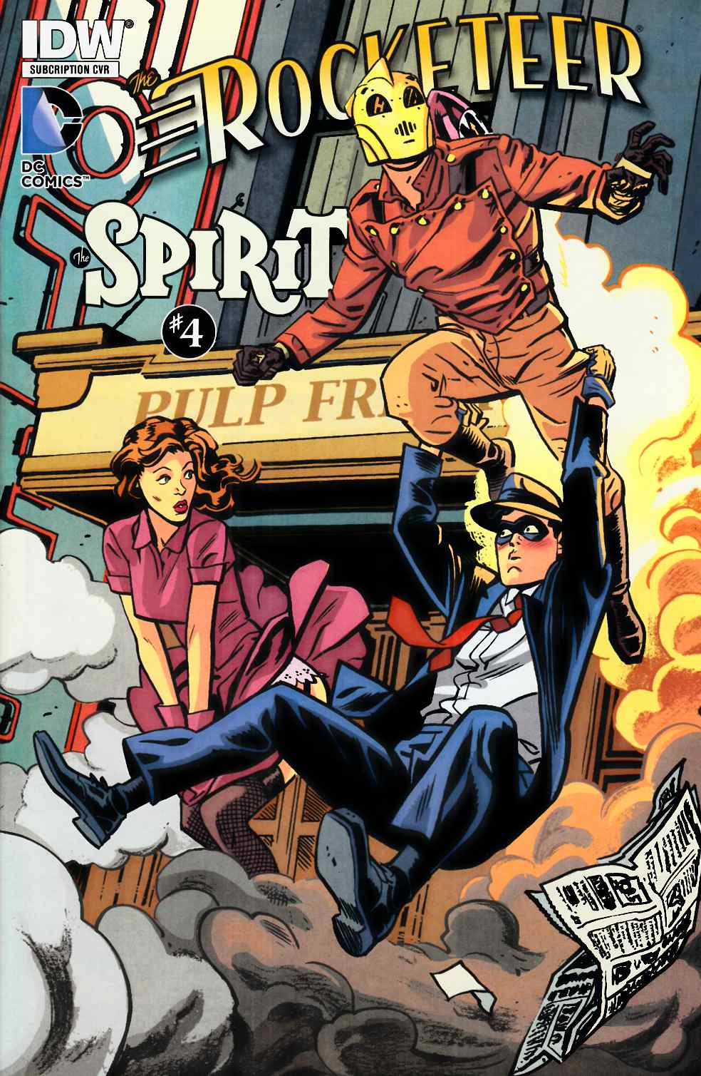 Rocketeer Spirit Pulp Friction #4 Subscription Variant Cover Near Mint (9.4) [IDW Comic] LARGE