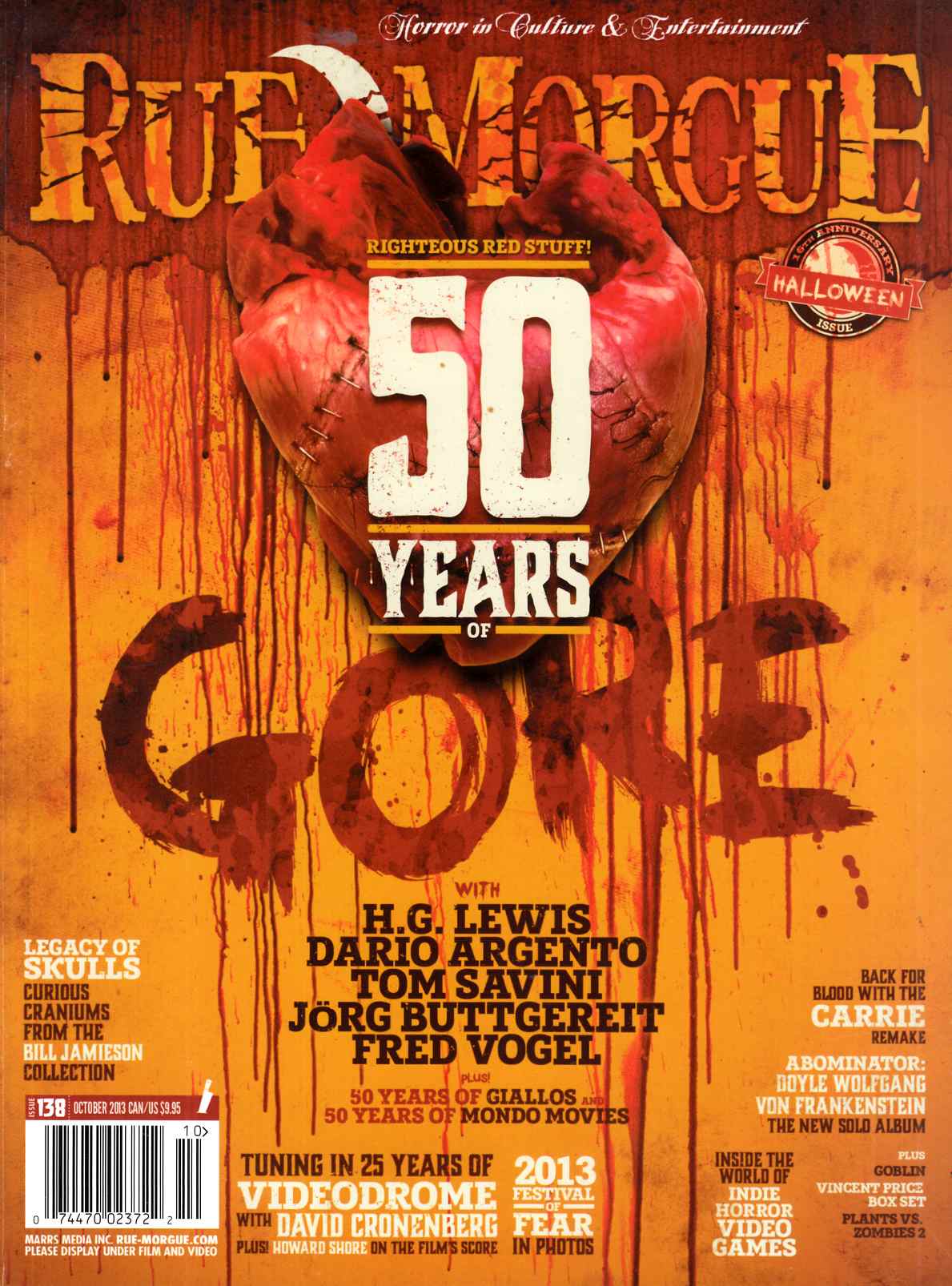 Rue Morgue Magazine #138 Near Mint (9.4) [Marrs Magazine] LARGE
