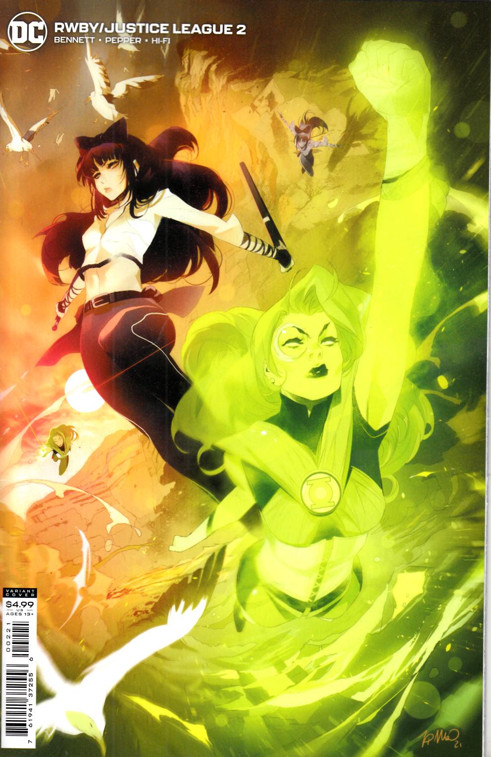 RWBY Justice League #2 Di Meo Variant Cover Near Mint (9.4) [DC Comic] LARGE