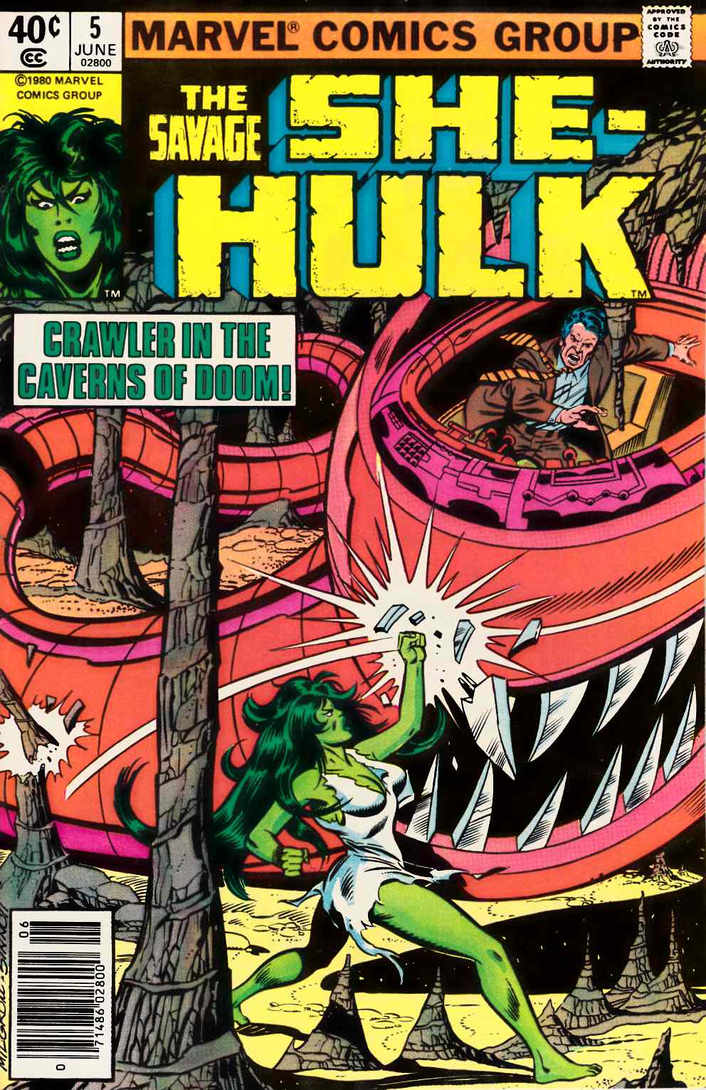 Savage She-Hulk #5 Newsstand Edition Very Fine (8.0) [Marvel Comic] LARGE