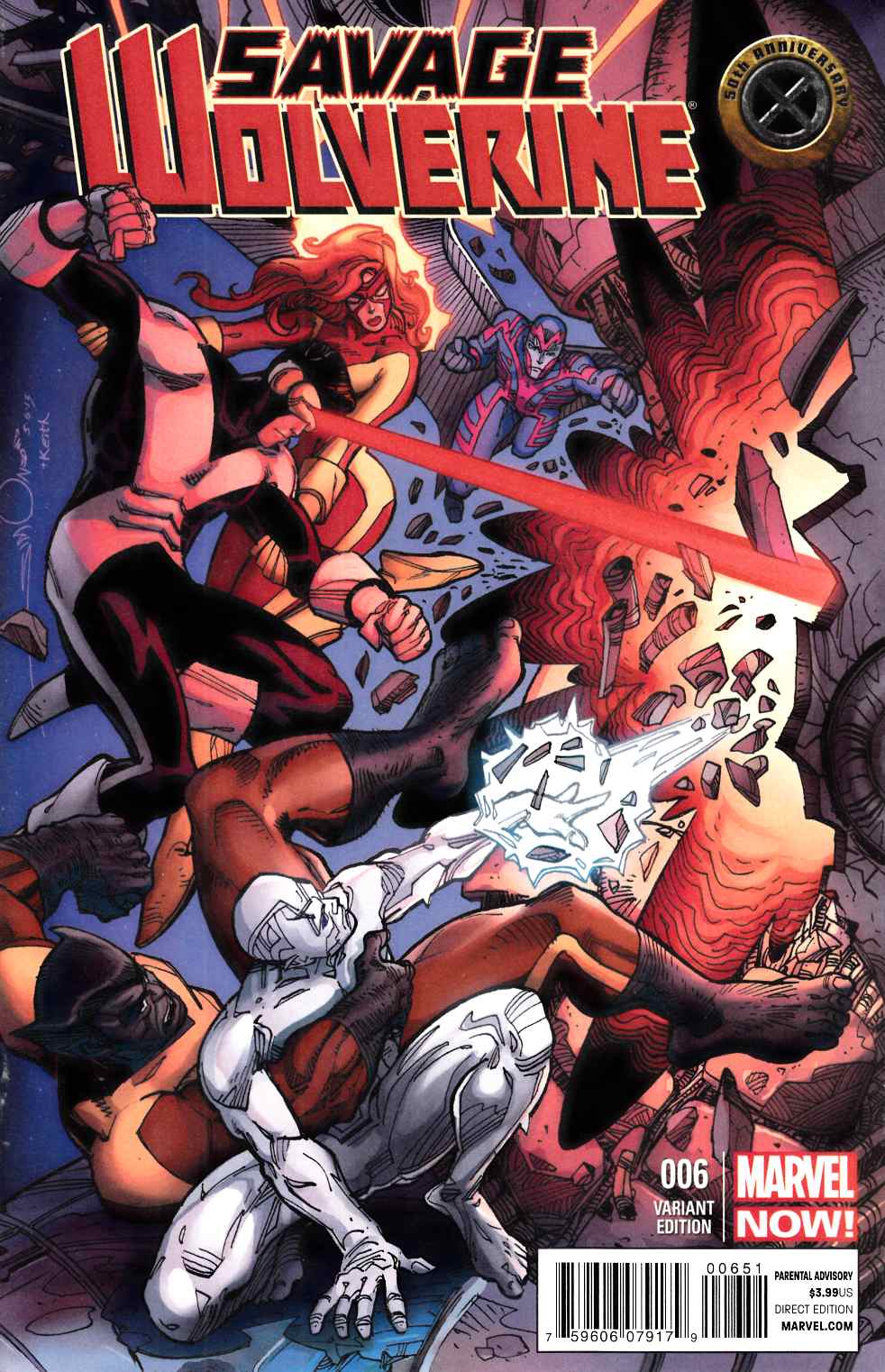 Savage Wolverine #6 X-Men 50th Anniversary Variant Cover Near Mint (9.4) [Marvel Comic] LARGE