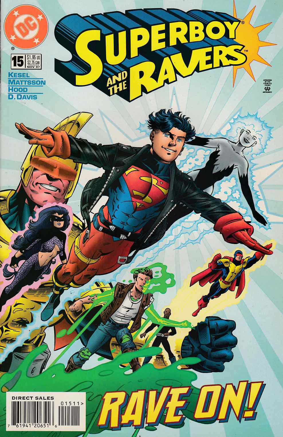 Superboy and the Ravers #15 Near Mint (9.4) [DC Comic] LARGE