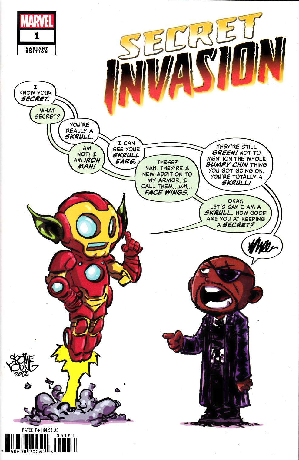 Secret Invasion #1 Young Variant Cover Near Mint (9.4) [Marvel Comic] THUMBNAIL